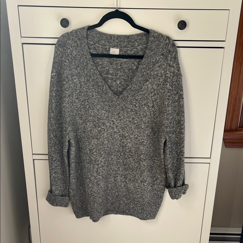 a new day Heather Gray V-Neck Sweater